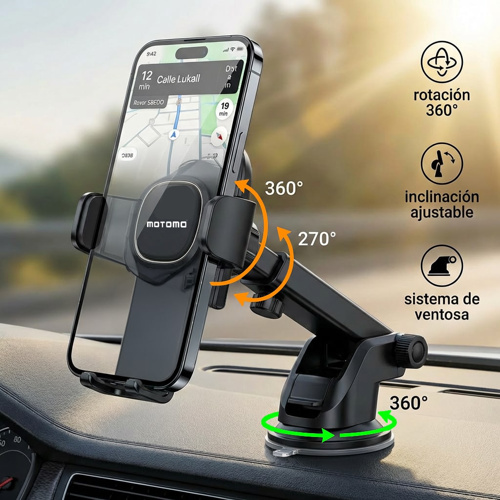 Soporte Magnético Celular Panel Auto 360° MO-LZ0935
