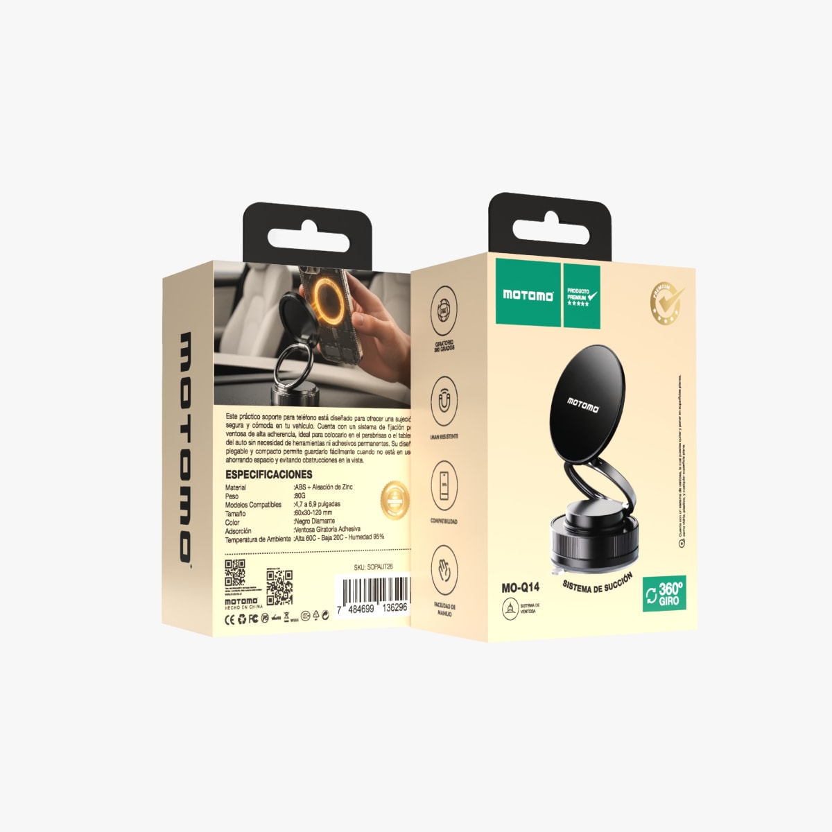 Soporte De Teléfono Para Auto Motomo Magnético MO-Q146