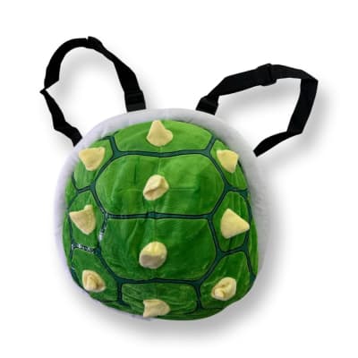 Mochila Diseño Caparazón Felpa Super Mario Verde1