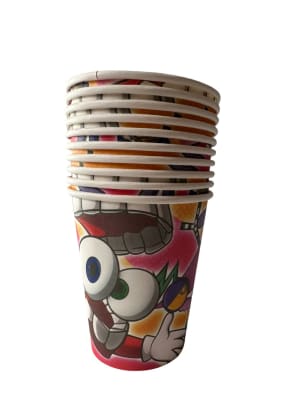 Pack 10 Vasos Cumpleaños Decoración Amazing Circus Digital1