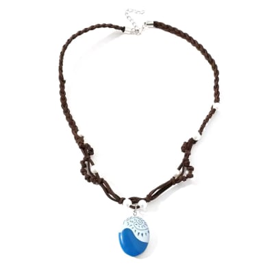 Collar Moana Luminoso (noche) Flurorescente Azul 57cm1