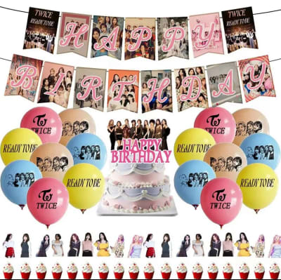 Kit Cumpleaños Diseño Twice Ready To Be Decoración1