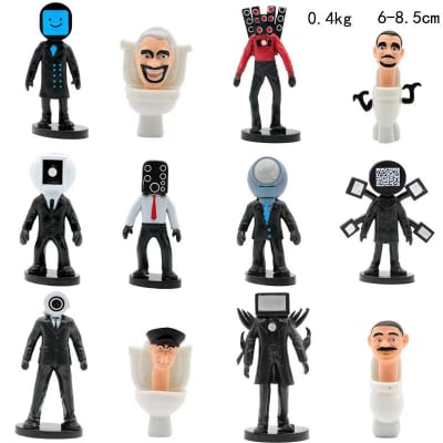 Set 12 Figuras Skibidi Toilet Tv Titan Camera Speaker Otros1