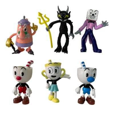 Set 6 Figuras De Acción Cuphead 9-11 Cm Pvc1