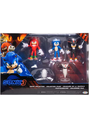Set 3 Figuras Sonic Shadow Knuckles Sonic 3 Oficial 2024
