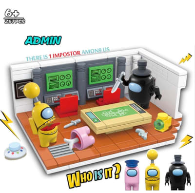 Bloques de Construcción Escenario Admin among us 257 pcs1
