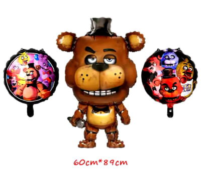 Pack Globos Metalizados Five Night At Freddy Cumpleaños