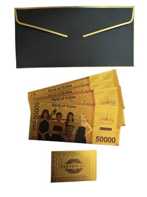 Pack 4 Billetes Blackpink Estilo Coreano Material Grueso1