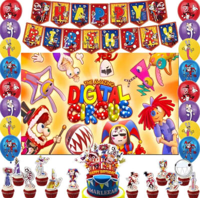 Kit Cumpleaños The Amazing Circus Digital + Tela Cumpleaños1