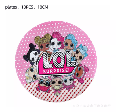 Pack 10 Platos Cumpleaños Lol Surprise Decoracion