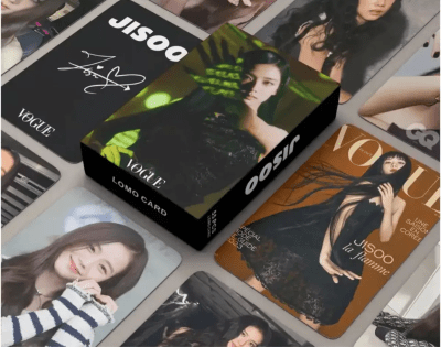 Set 55 Photocards Lomo Card Jisoo Vogue Black Pink1