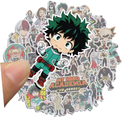 Pack 50 Stickers Diseño My Hero Academy Calidad1