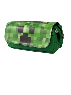 Estuche Lápices Diseño Creeper Minecraft 3 Compartimientos