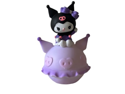 Lámpara Mesa Diseño Kuromi Luz Led Base Infantil 16cm1