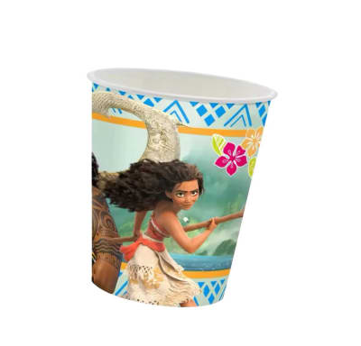 Pack 10 Vasos Descartables Moana Cumpleaños Fiestas