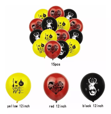 Pack 15 Globos Látex Harry Potter Diseños Cumpleaños1