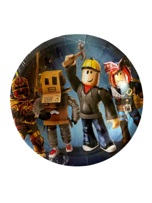 Pack 10 Platos Cumpleaños Diseño Roblox Niños1