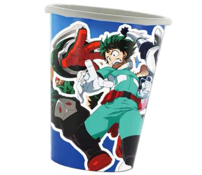 Pack 10 Vasos Decoración Diseño My Hero Academy Cumpleaños