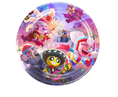 Pack 10 Platos Brawl Stars Cumpleaños Decoración1
