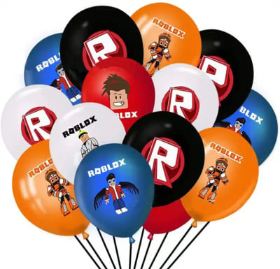 Pack 12 Globos Cumpleaños Látex Diseño Roblox 30cm