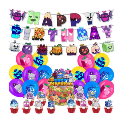Kit Cumpleaños Blox Fruits Calidad Diseño Roblox