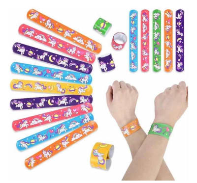 Pack 12 Pulseras Cumpleaños Pony Fiestas Decoración1