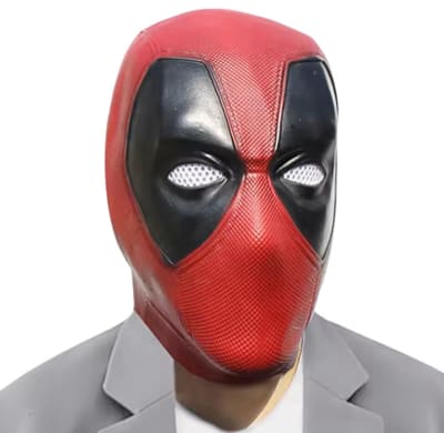 Mascara Cosplay Deadpool Latex Halloween Calidad Diseño1