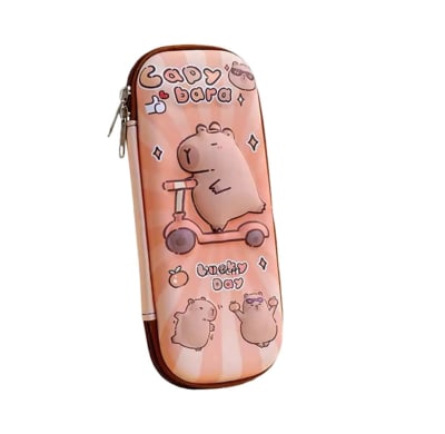 Estuche Escolar Diseño Capibara Material Eva Grueso 23x10cm