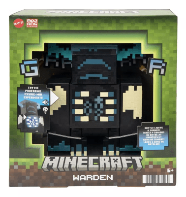 Figura Warden Minecraft Con Luz Y Sonidos Mattel 15.25 Cm1