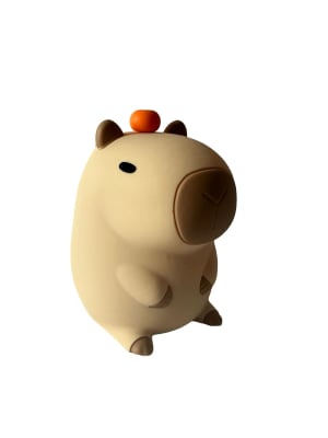 Lampara Infantil Diseño Capibara Luz Led Silicona