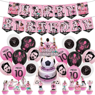 Kit Cumpleaños Decoración Lionel Messi Inter Miami