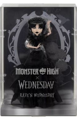 Muñeca Wednesday Merlina Baile Monster High Raven Mattel1