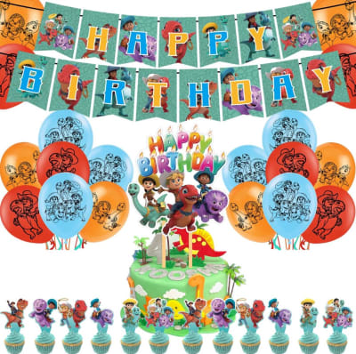 Kit Cumpleaños Dino Ranch Decoración Niños Accesorios1