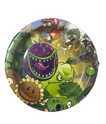 Pack 10 Platos Decoración Plantas Vs Zombie