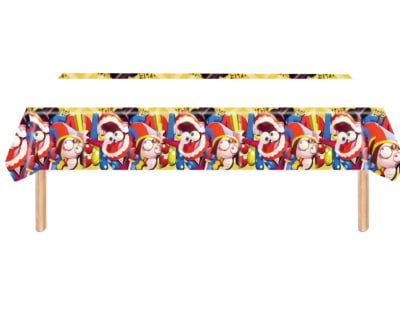 Mantel Cumpleaños Amazing Circus Digital Decoración 108x180