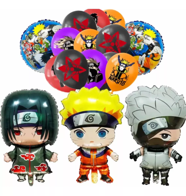 Pack Globos Naruto Shippuden Kakashi Itachi + Latex1
