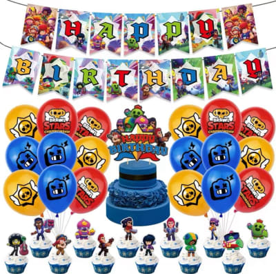 Kit Cumpleaños Decoración Brawl Stars Niños Fiestas