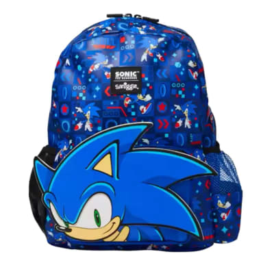 Mochila Escolar Diseño Sonic Con Gorra Calidad
