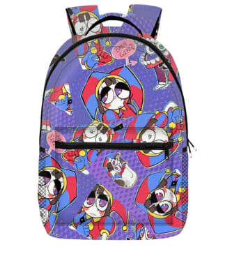 Mochila Escolar Diseño Pomni Amazing Circus Digital Calidad