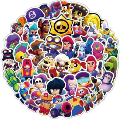 Pack 50 Stickers Pegatina Brawl Stars Diseño Calidad1