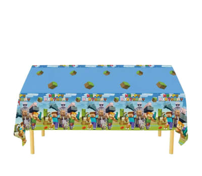 Mantel Para Cotillón Minecraft Diseño Calidad1
