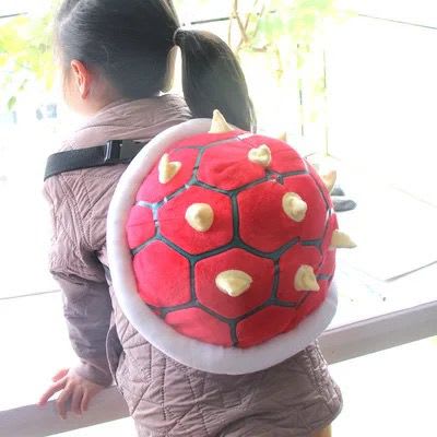Mochila Diseño Caparazón Felpa Super Roja Tortuga1
