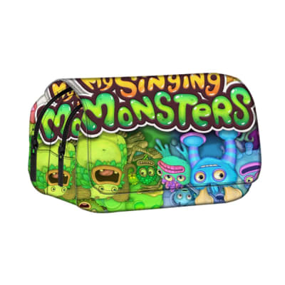 Estuche Escolar My Singing Monsters Diseño 3 Compartimiento