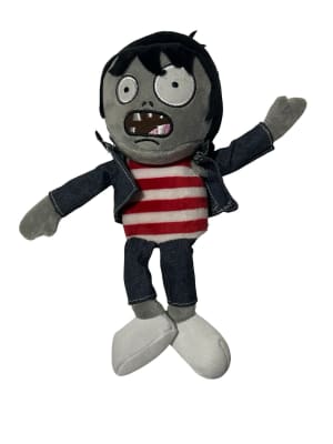 Peluche Felpa Plantas Vs Zombie Personaje Rockero 28cm