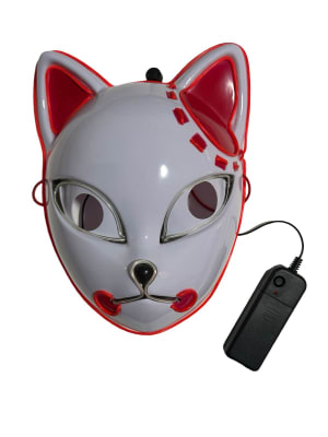 Máscara Demon Slayer Cosplay Luces Led Tanjiro Kimetsu