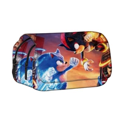 Estuche Escolar Diseño Sonic Shadow Sonic 3 Compartimentos