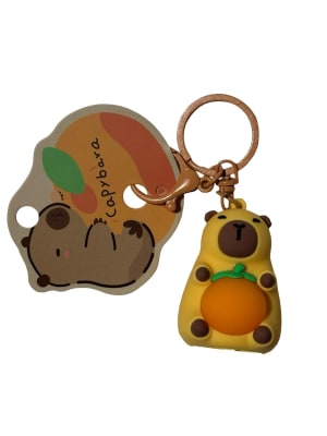 Llavero Luminoso Diseño Capibara 5 Cm Amarillo1