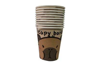 Pack 10 Vasos Decoración Diseño Capibara Capybara Cumpleaños