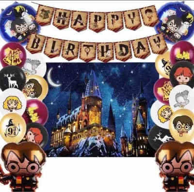 Kit Decoración Cumpleaños Harry Potter Cotillon1