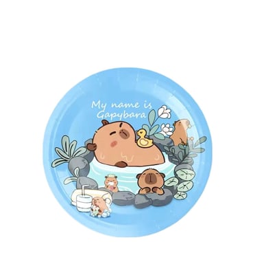 Pack 10 Platos Capibara Fiestas Cumpleaños Cotillón1